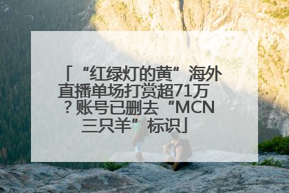 “红绿灯的黄”海外直播单场打赏超71万？账号已删去“MCN三只羊”标识