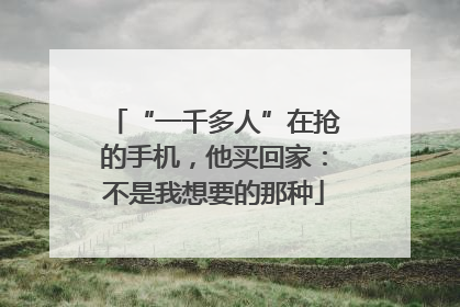 “一千多人”在抢的手机，他买回家：不是我想要的那种