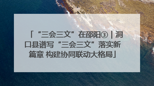 “三会三文”在邵阳③｜洞口县谱写“三会三文”落实新篇章 构建协同联动大格局