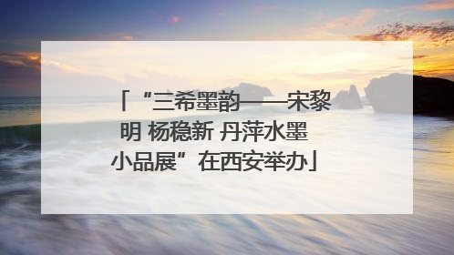 “三希墨韵——宋黎明 杨稳新 丹萍水墨小品展”在西安举办