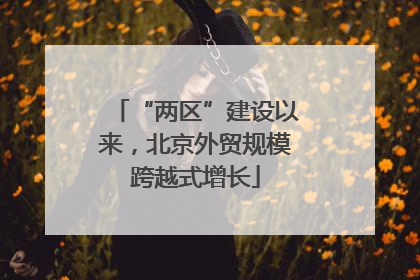 “两区”建设以来，北京外贸规模跨越式增长