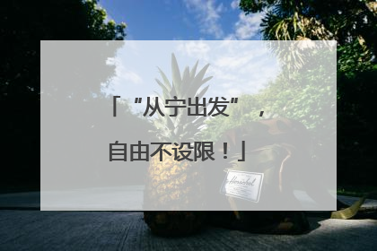 “从宁出发”，自由不设限！