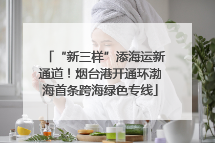 “新三样”添海运新通道！烟台港开通环渤海首条跨海绿色专线