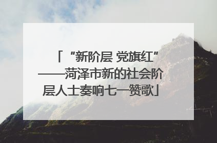 “新阶层 党旗红”——菏泽市新的社会阶层人士奏响七一赞歌