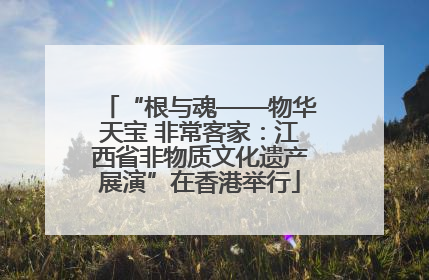 “根与魂——物华天宝 非常客家：江西省非物质文化遗产展演”在香港举行