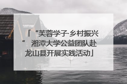 “芙蓉学子·乡村振兴” 湘潭大学公益团队赴龙山县开展实践活动