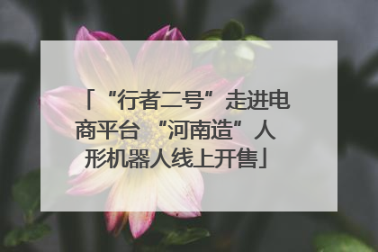 “行者二号”走进电商平台 “河南造”人形机器人线上开售