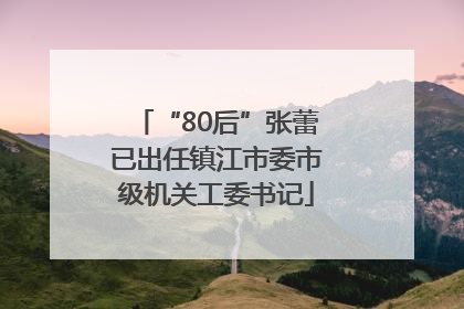 “80后”张蕾已出任镇江市委市级机关工委书记