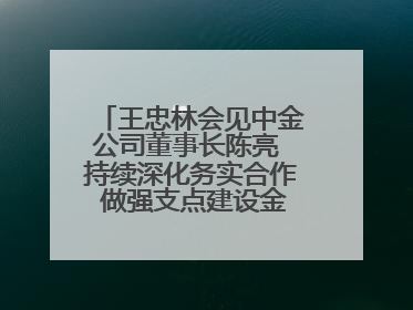 王忠林会见中金公司董事长陈亮 持续深化务实合作 做强支点建设金融支撑