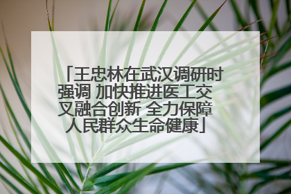 王忠林在武汉调研时强调 加快推进医工交叉融合创新 全力保障人民群众生命健康