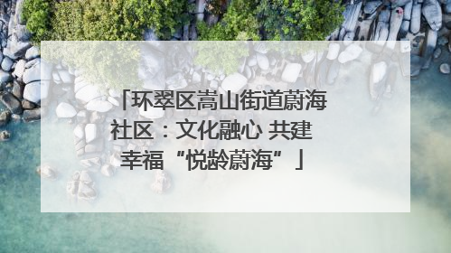 环翠区嵩山街道蔚海社区：文化融心 共建幸福“悦龄蔚海”