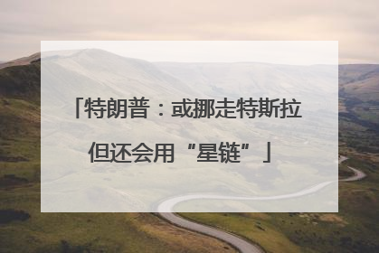 特朗普：或挪走特斯拉 但还会用“星链”