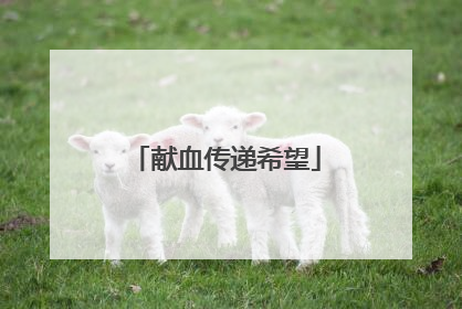 献血传递希望