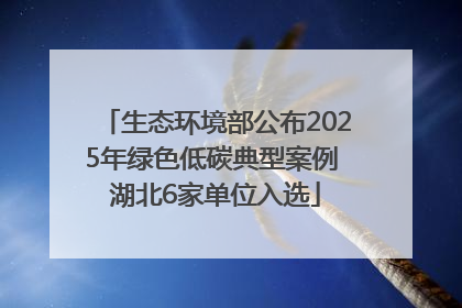 生态环境部公布2025年绿色低碳典型案例 湖北6家单位入选