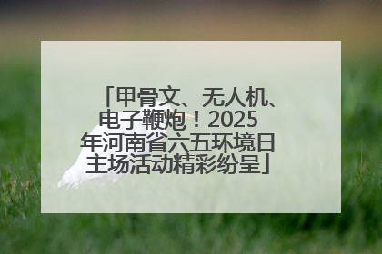 甲骨文、无人机、电子鞭炮！2025年河南省六五环境日主场活动精彩纷呈