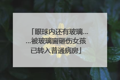 眼球内还有玻璃……被玻璃窗砸伤女孩已转入普通病房