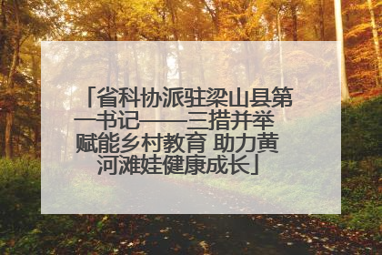 省科协派驻梁山县第一书记——三措并举 赋能乡村教育 助力黄河滩娃健康成长