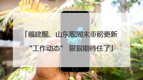 福建舰、山东舰周末重磅更新“工作动态” 狠狠期待住了