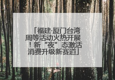 福建·厦门台湾周等活动火热开展！新“夜”态激活消费升级新赛道
