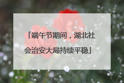 端午节期间，湖北社会治安大局持续平稳