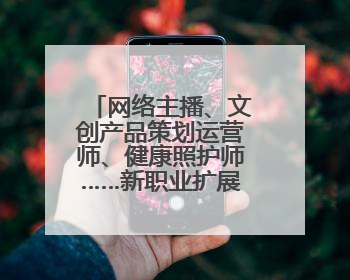 网络主播、文创产品策划运营师、健康照护师……新职业扩展消费新空间