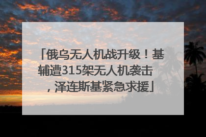 俄乌无人机战升级！基辅遭315架无人机袭击，泽连斯基紧急求援