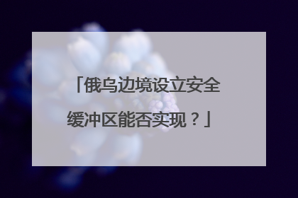 俄乌边境设立安全缓冲区能否实现？