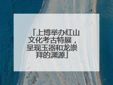 上博举办红山文化考古特展，呈现玉器和龙崇拜的渊源