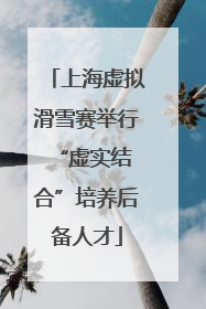 上海虚拟滑雪赛举行 “虚实结合”培养后备人才