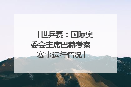 世乒赛：国际奥委会主席巴赫考察赛事运行情况
