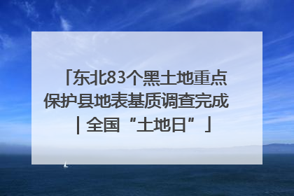 东北83个黑土地重点保护县地表基质调查完成｜全国“土地日”