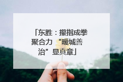 东胜：攥指成拳聚合力 “暖城善治”显真章