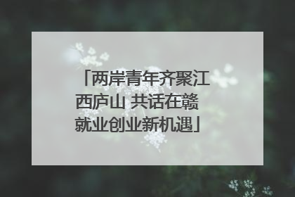 两岸青年齐聚江西庐山 共话在赣就业创业新机遇
