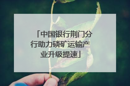 中国银行荆门分行助力磷矿运输产业升级提速