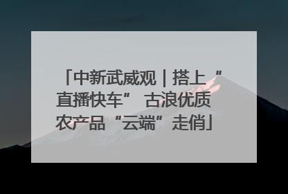 中新武威观｜搭上“直播快车” 古浪优质农产品“云端”走俏