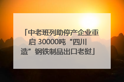 中老班列助停产企业重启 30000吨“四川造”钢铁制品出口老挝