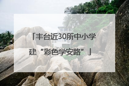 丰台近30所中小学建“彩色学安路”