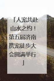 人宠共赴山水之约！第五届济南携宠徒步大会圆满举行