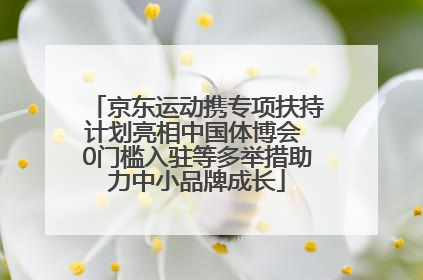 京东运动携专项扶持计划亮相中国体博会 0门槛入驻等多举措助力中小品牌成长