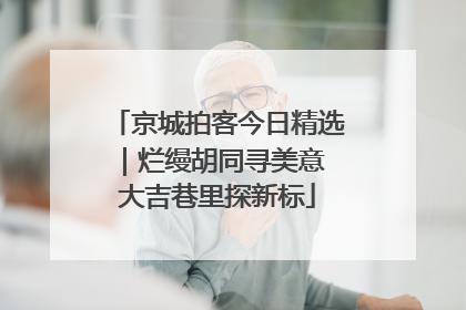 京城拍客今日精选｜烂缦胡同寻美意 大吉巷里探新标