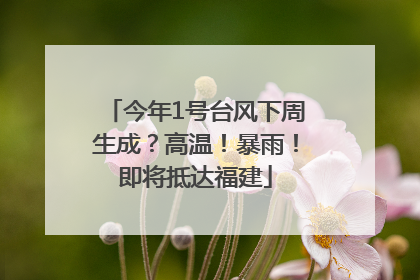 今年1号台风下周生成？高温！暴雨！即将抵达福建