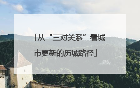 从“三对关系”看城市更新的历城路径