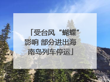 受台风“蝴蝶”影响 部分进出海南岛列车停运
