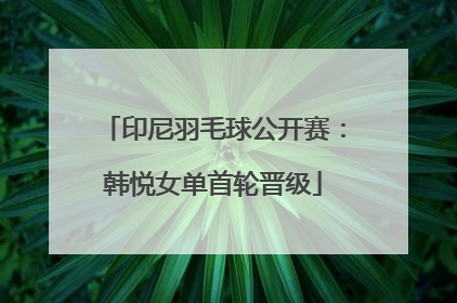 印尼羽毛球公开赛：韩悦女单首轮晋级