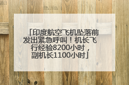 印度航空飞机坠落前发出紧急呼叫！机长飞行经验8200小时，副机长1100小时