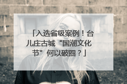 入选省级案例！台儿庄古城“国潮文化节”何以破圈？