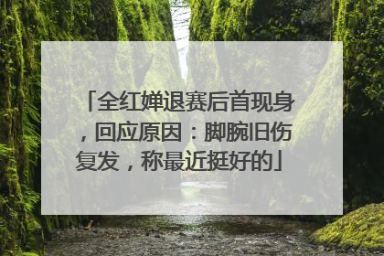 全红婵退赛后首现身，回应原因：脚腕旧伤复发，称最近挺好的