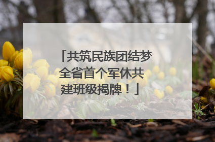 共筑民族团结梦 全省首个军休共建班级揭牌！
