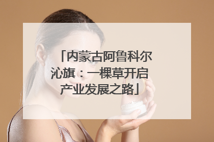 内蒙古阿鲁科尔沁旗：一棵草开启产业发展之路