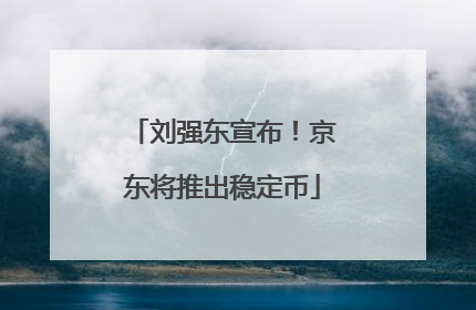 刘强东宣布！京东将推出稳定币